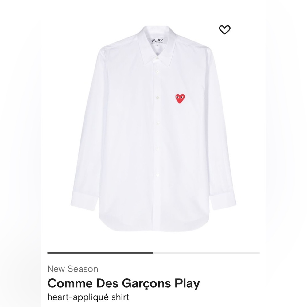 Comme des Garcons PLAY White Heart Shirt